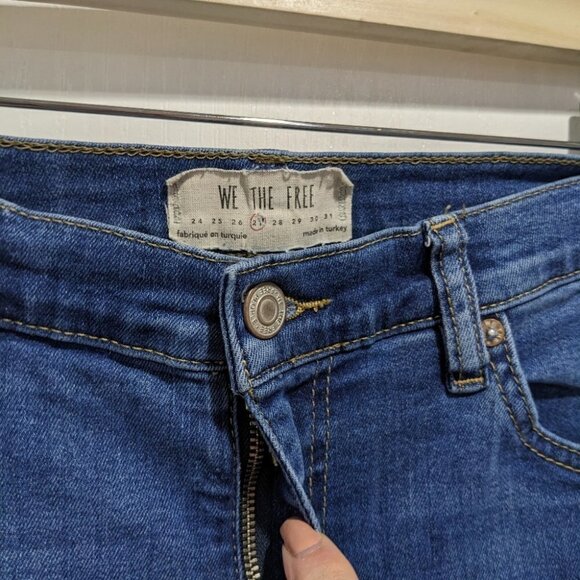 FREE People (We The Free) | Shark Bite Distressed Skinny Jeans - Picture 5 of 10